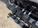 5LB-50LB Rubber Hexagon Dumbbells (Rack Sold Separately)