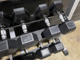 5LB-50LB Rubber Hexagon Dumbbells (Rack Sold Separately)