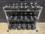 5LB-50LB Rubber Hexagon Dumbbells (Rack Sold Separately)