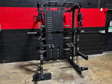 Multi-Functional Gym Smith Machine With Lat Pull Down Knee Pad Attachment Q-1028