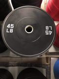 230LB Black Rubber Bumper Plates Set
