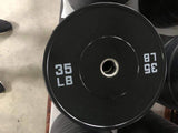 230LB Black Rubber Bumper Plates Set