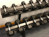 5LB-75LB Rubber Hexagon Dumbbells (RACK SOLD SEPARATELY)