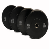 230LB Black Rubber Bumper Plates Set