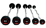 20LB-60LB Rubber EZ Curl Barbells