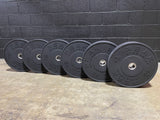 350LB Black Rubber Bumper Plates Set Signature Series