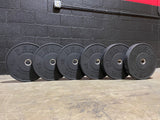 350LB Black Rubber Bumper Plates Set Signature Series