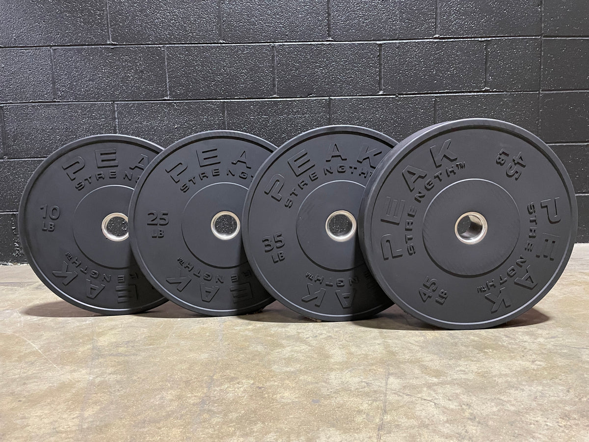 230LB Black Rubber Bumper Plates Set Signature Series