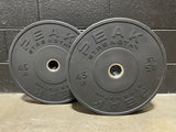 350LB Black Rubber Bumper Plates Set Signature Series