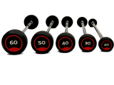 20LB-60LB Rubber Fixed Straight Barbell Set