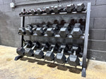 5LB-50LB Rubber Hexagon Dumbbells (Rack Sold Separately)