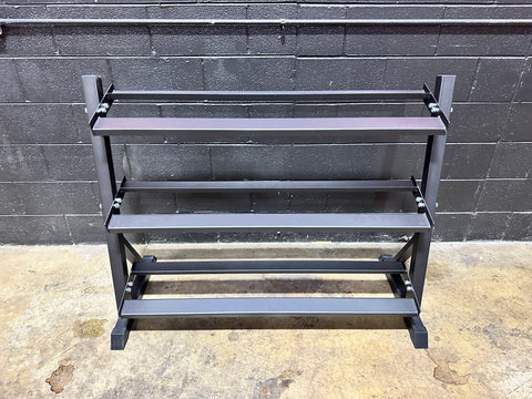 Black 3-Tier Dumbbell Rack