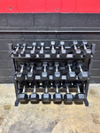 Black 3-Tier Dumbbell Rack