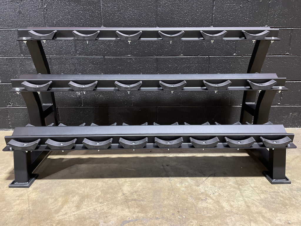 Three Tier 10 Pair Commercial Dumbbell Rack PeakStrengthEquipment